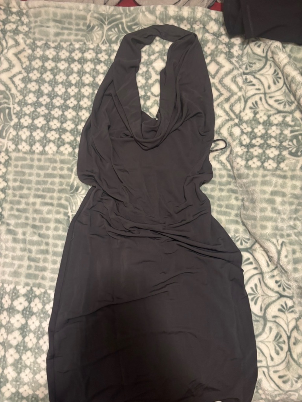Haute Hippie Black Backless Halter Dress